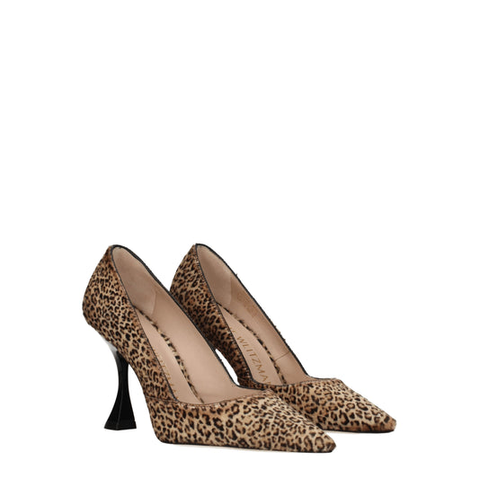 Stuart Weitzman Women's Pumps in Pony Skin Beige/Leopard