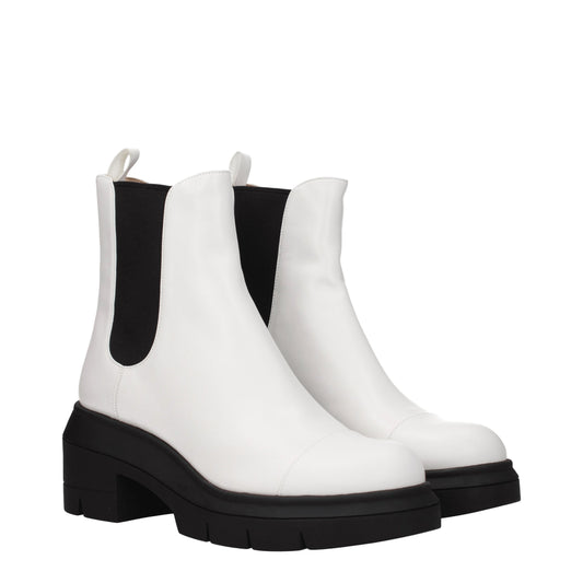 Stuart Weitzman Women's Boots in Leather White/Off White