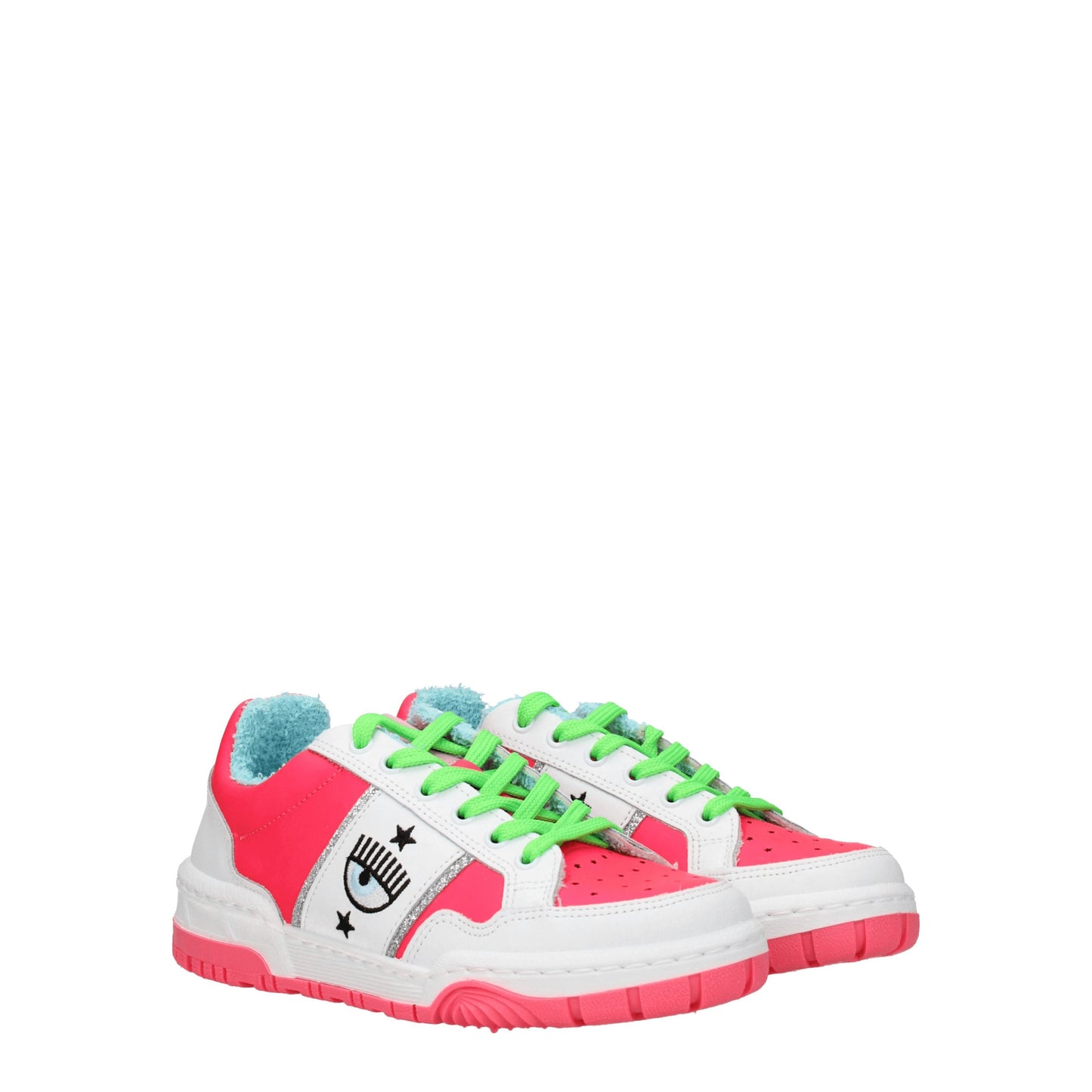 Chiara Ferragni Women's Sneakers in Leather Pink/Fluo Pink