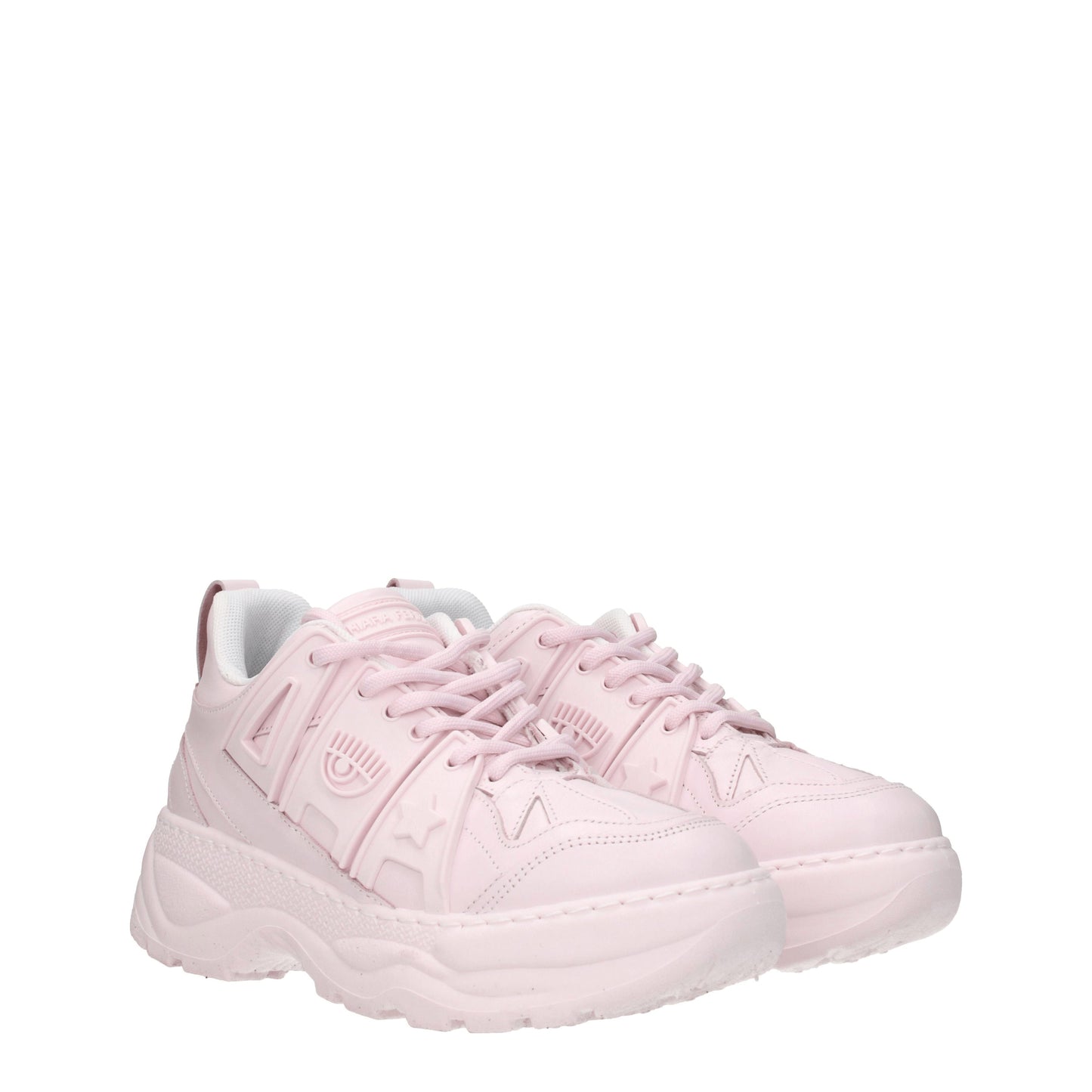 Chiara Ferragni Women's Sneakers in Leather Pink/Light Violet