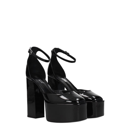 Paris Texas Women's Sandals in Patent Leather Black