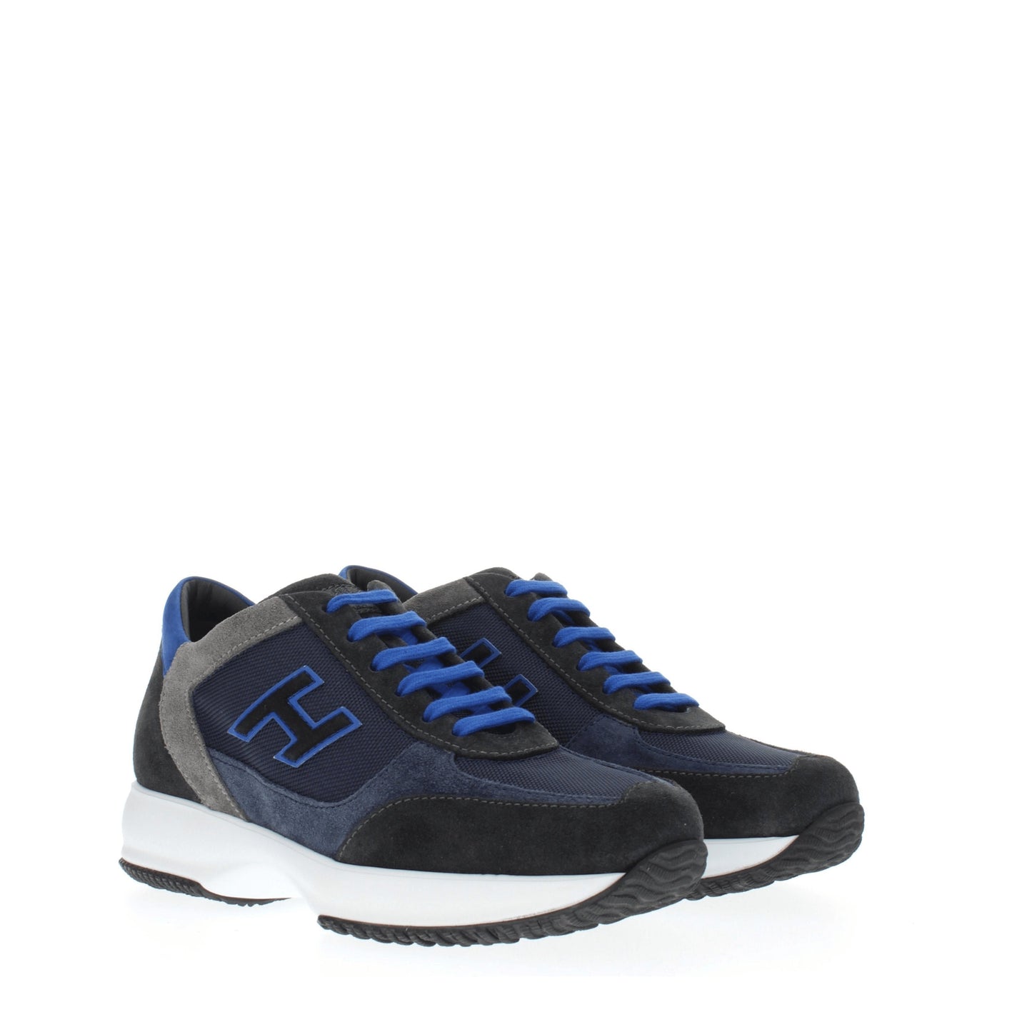 Hogan Men's Sneakers in Suede Blue/Multicolor