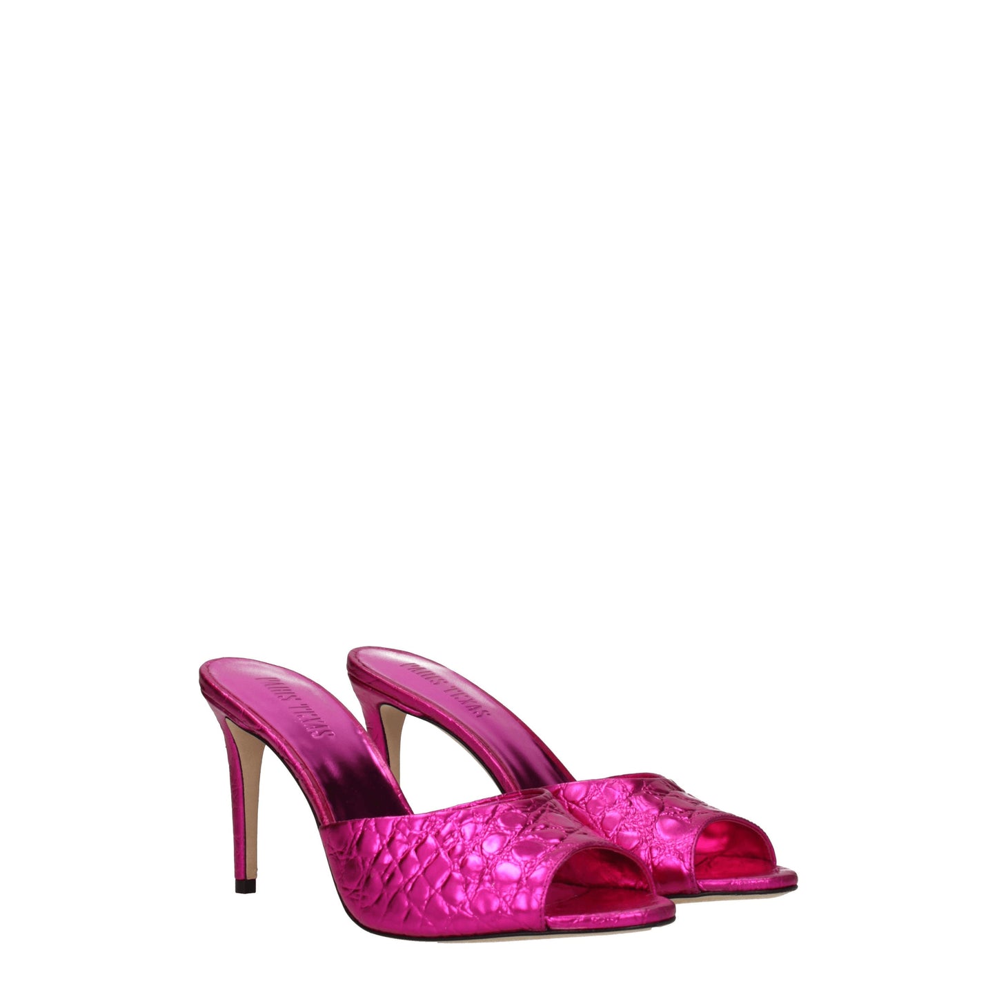 Paris Texas Women's Sandals in Leather Fuchsia