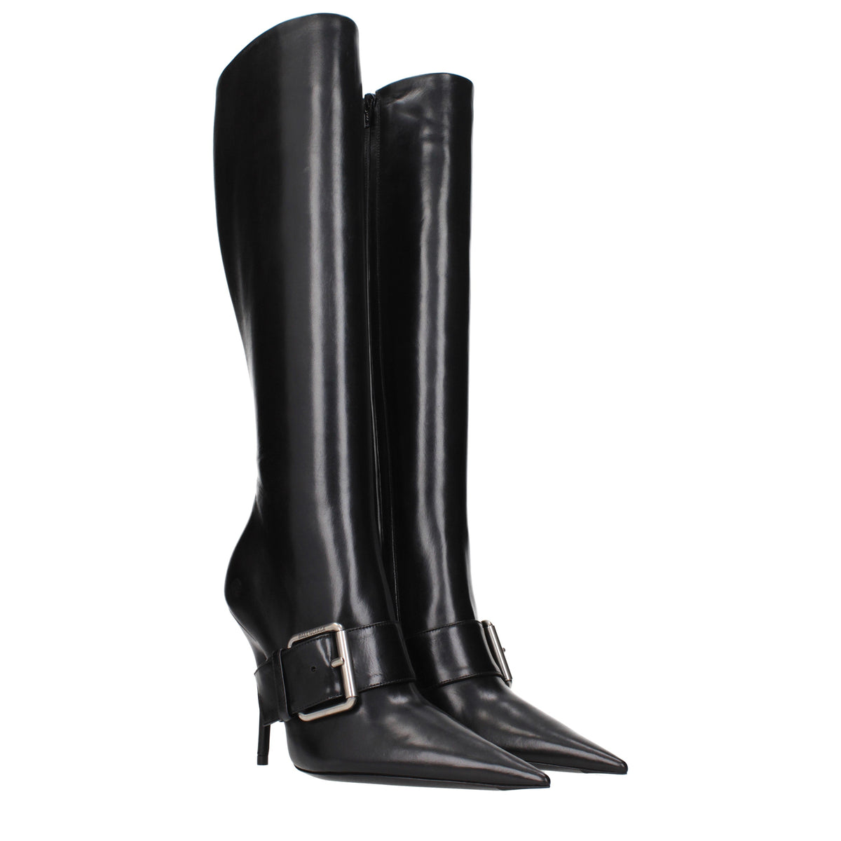 Balenciaga Boots Women Leather Black