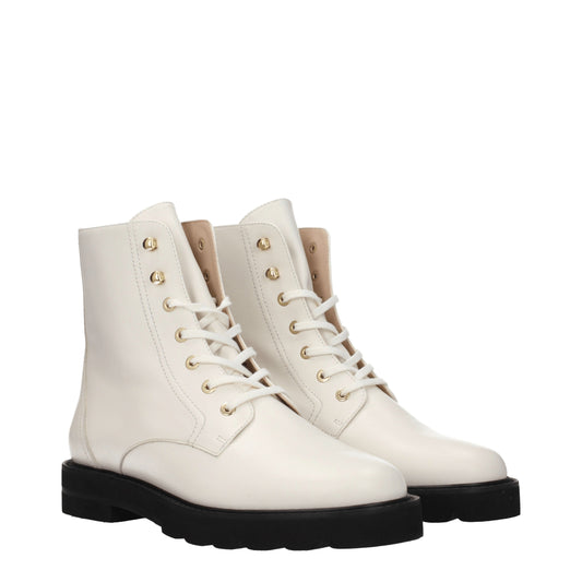 Stuart Weitzman Women's Boots in Leather White/Cream