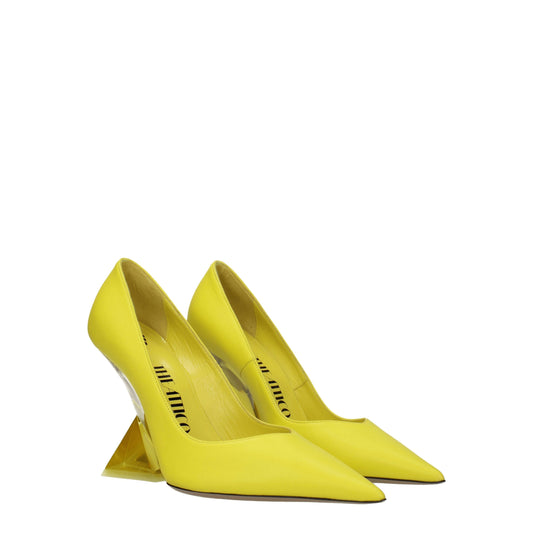 The Attico Women's Pumps in Leather Yellow/Sunflower