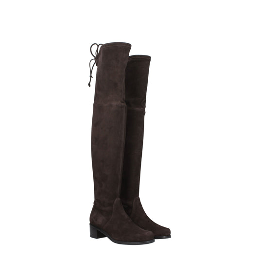 Stuart Weitzman Women's Boots in Suede Brown/Ebony