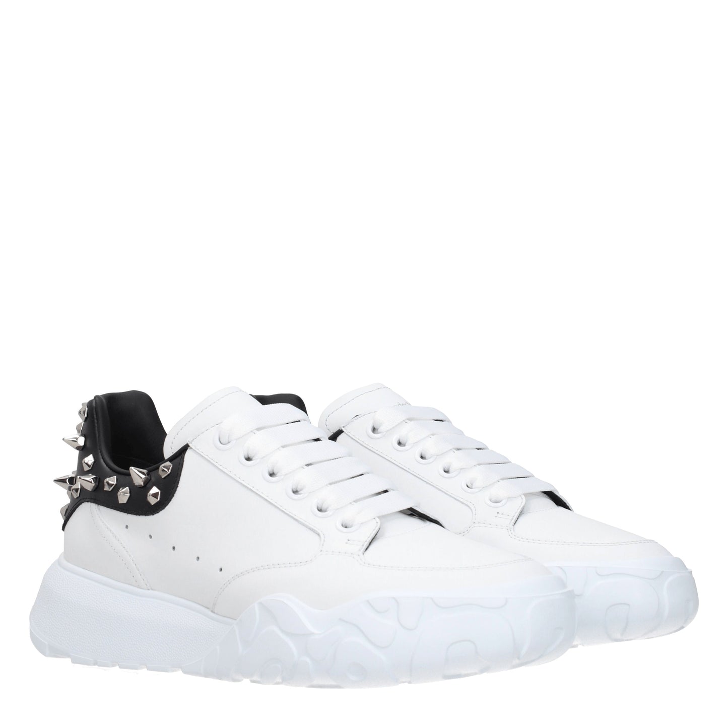 Alexander McQueen Men's Sneakers in Leather White/Black