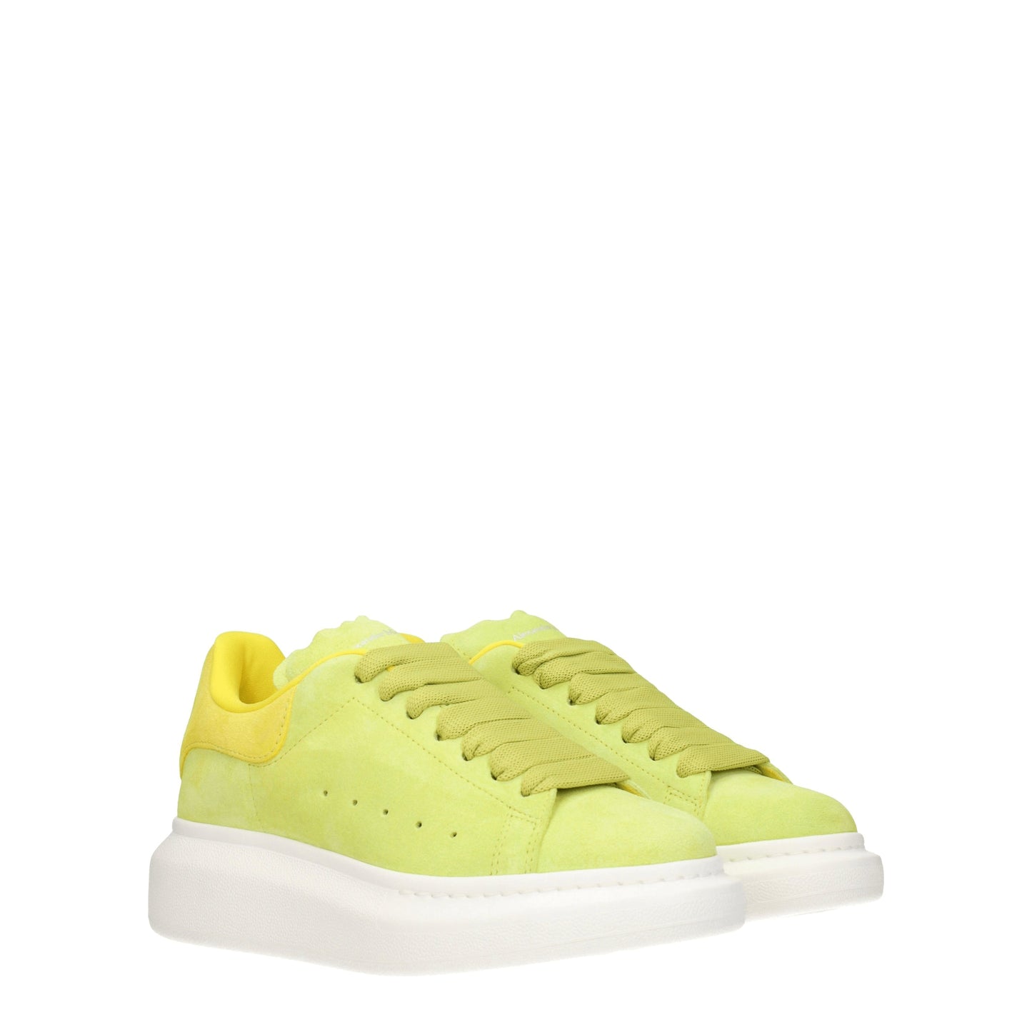 Alexander McQueen Women's Sneakers in Suede Green/Yellow