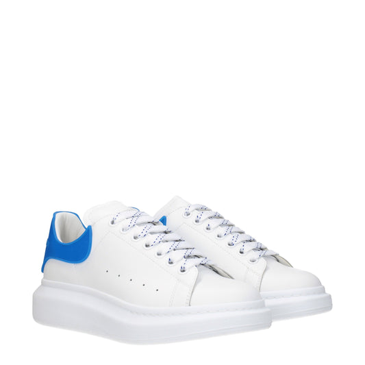 Alexander McQueen Men's Sneakers in Leather White/Blue