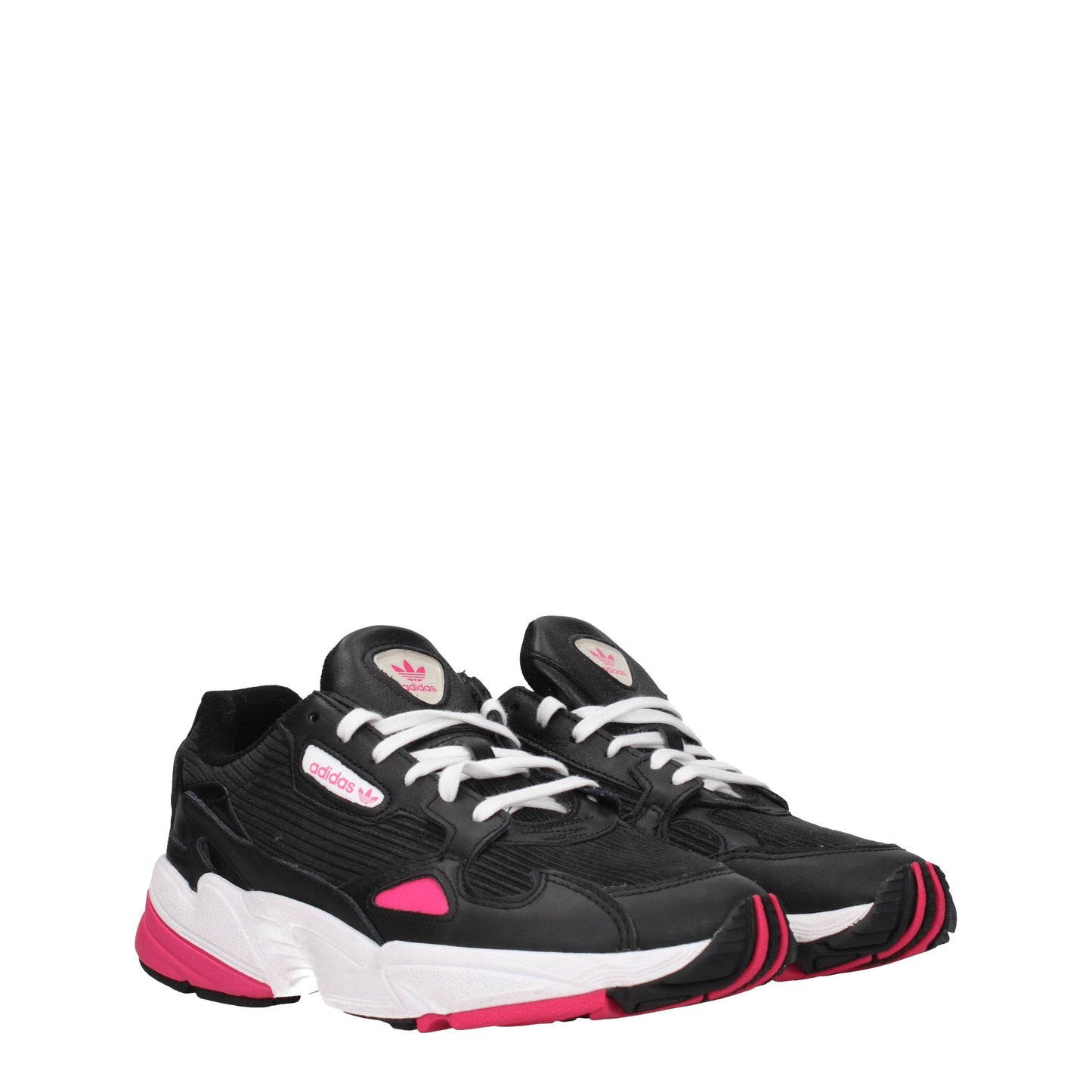 Adidas Women's Sneakers in Fabric  Black/Fuchsia