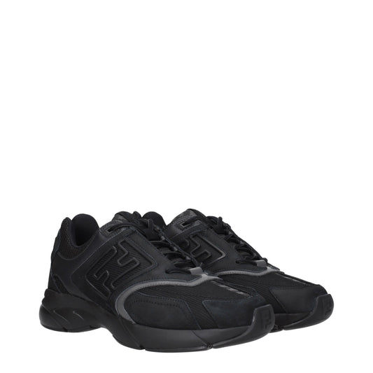 Fendi Men's Sneakers in Fabric  Black/Anthracite