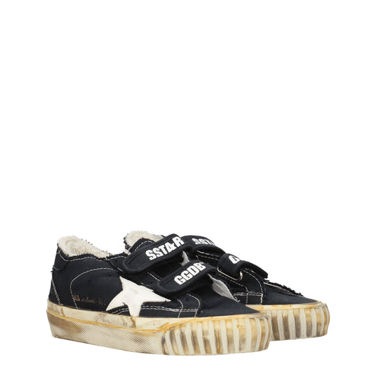 Golden Goose Women's Sneakers in Fabric  Black/White