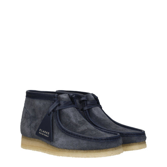 Clarks Men's Boots in Suede Blue/Blue Navy