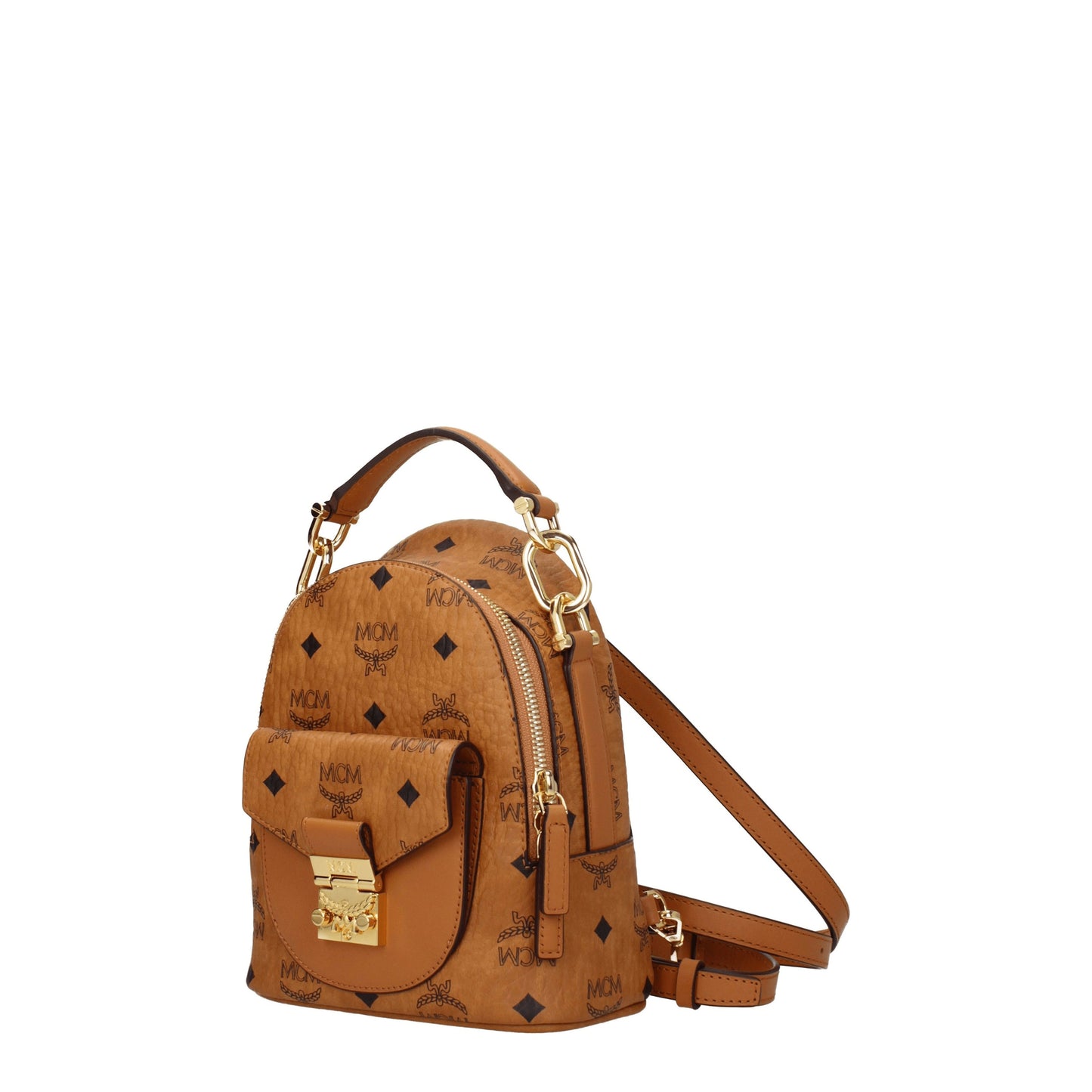 MCM Backpacks and Bumbags Women Leather Brown/Cognac