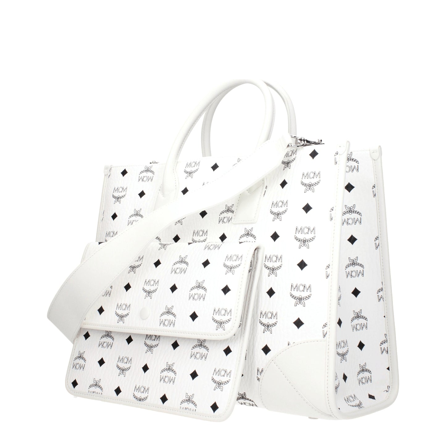 MCM Handbags Women Leather White/Optic White