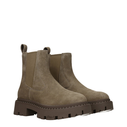 Ash Women's Boots in Suede Green/Mud