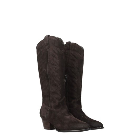 Ash Women's Boots in Suede Brown/Ebony