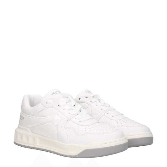 Valentino Garavani Men's Sneakers in Leather White/Optic White