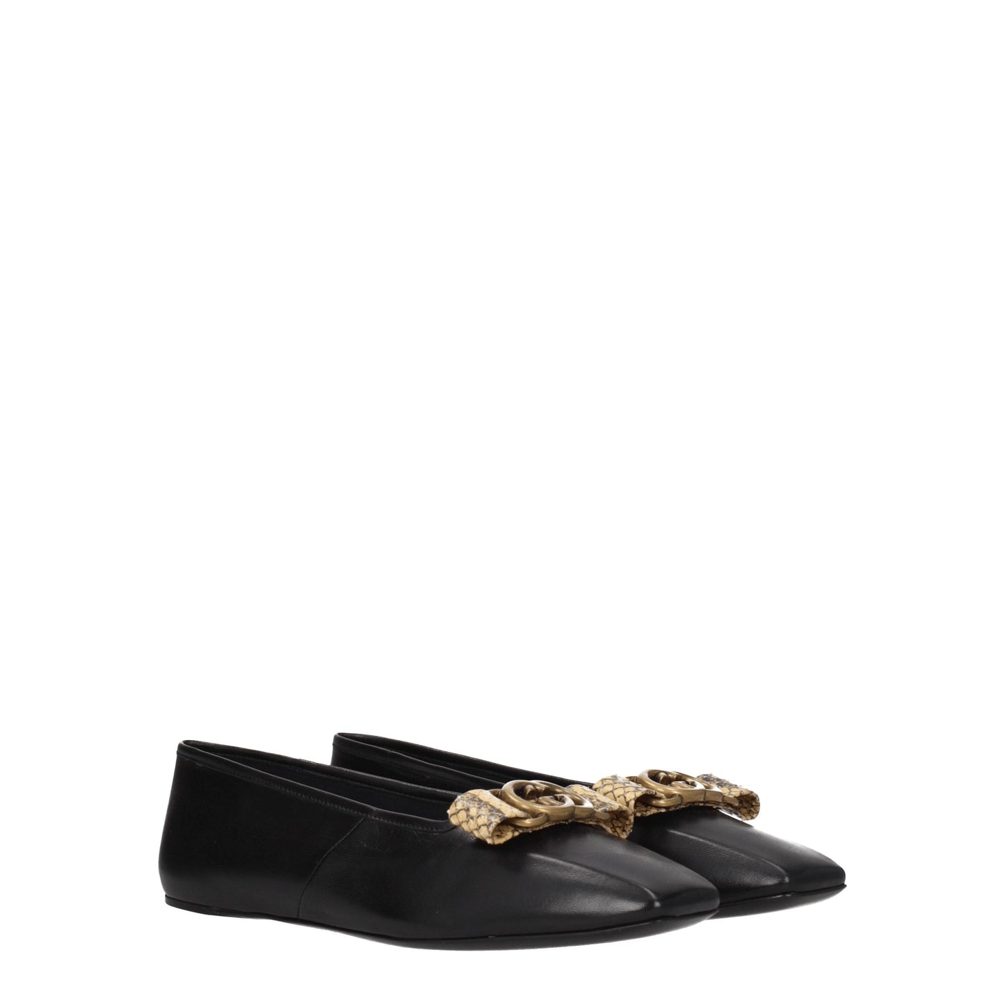 Gucci Women's Ballet Flats in Leather Black