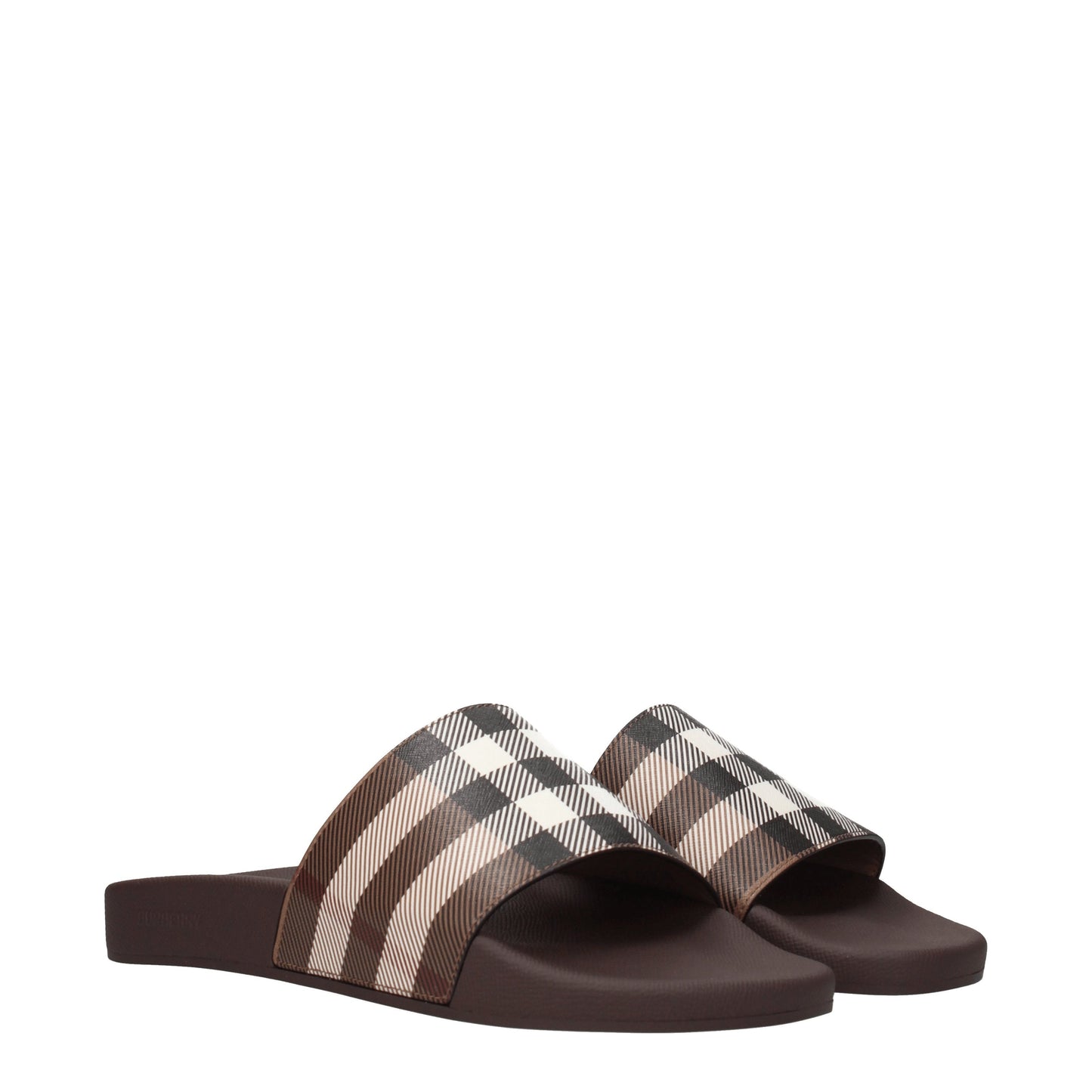 Burberry Sandals & Slippers Men Rubber Brown/Birch