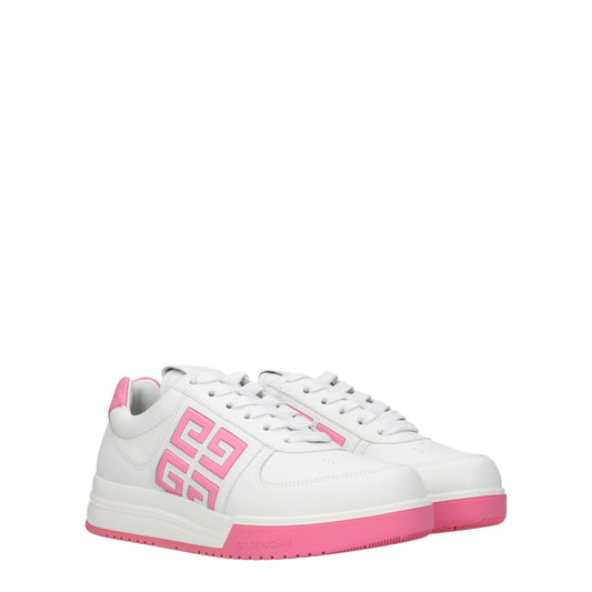 Givenchy Women's Sneakers in Leather White/Rose Pink