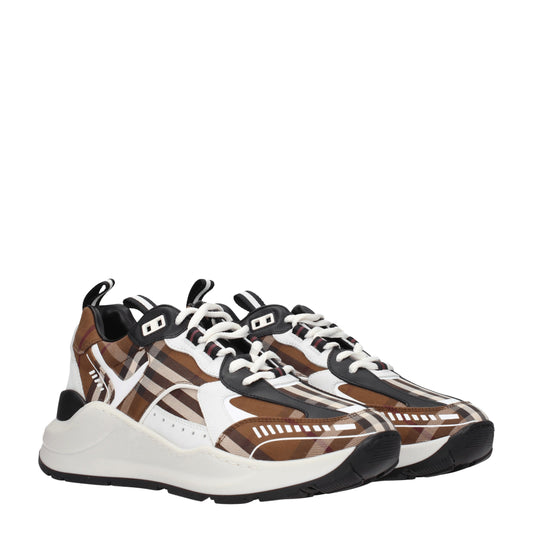 Burberry Men's Sneakers in Fabric  Brown/Birch