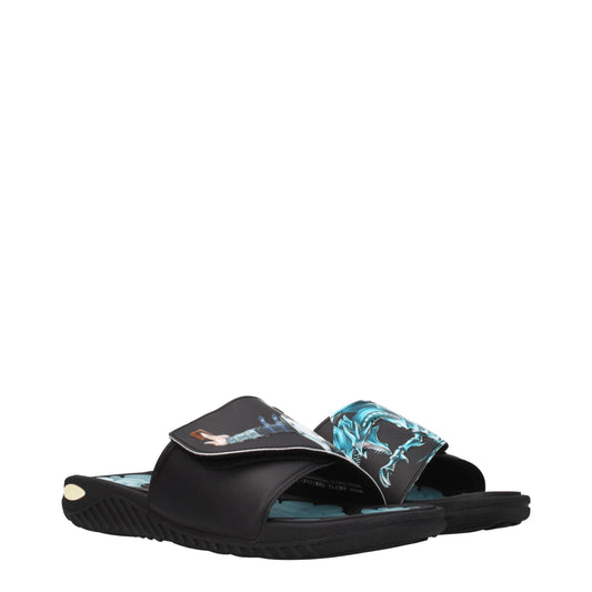 Adidas Sandals & Slippers Men Rubber Black/Sky