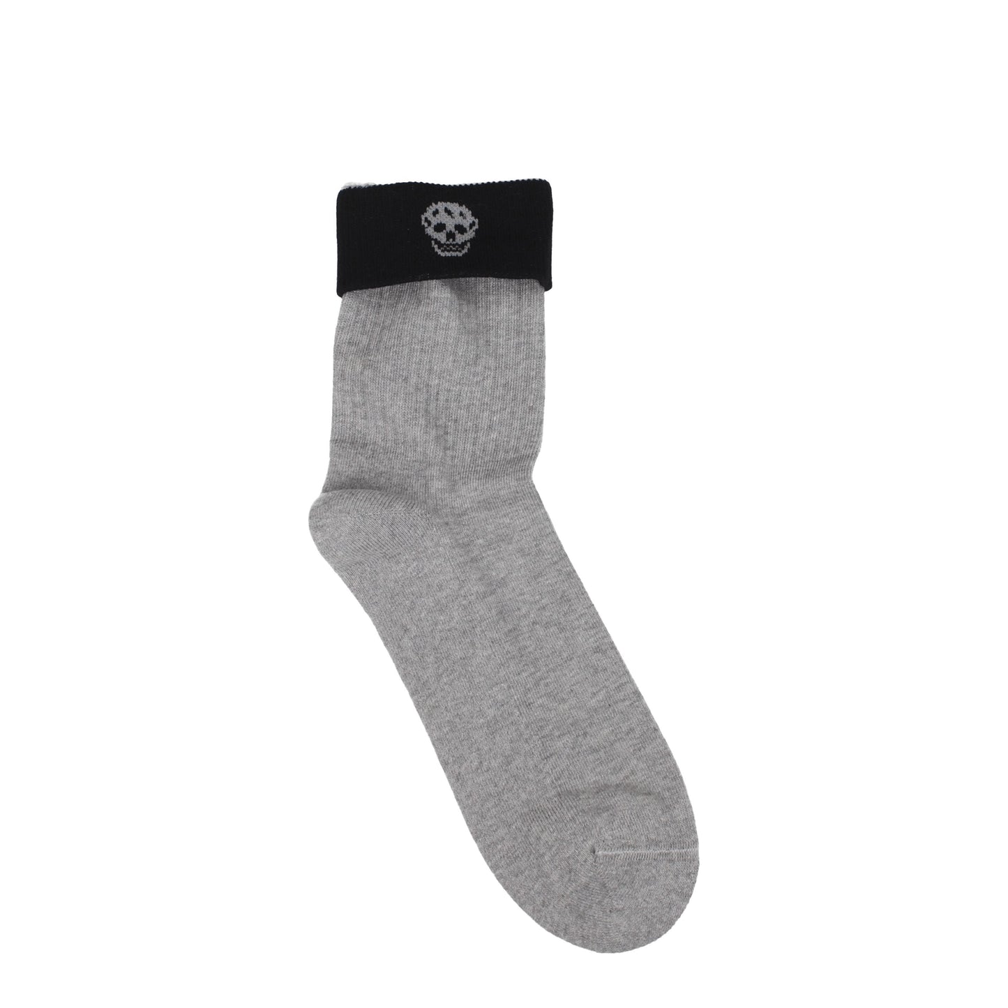 Alexander McQueen Socks Men Cotton Gray/Black