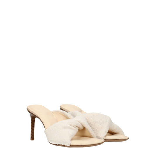 Jacquemus Women's Sandals in Fabric  Beige/Off White