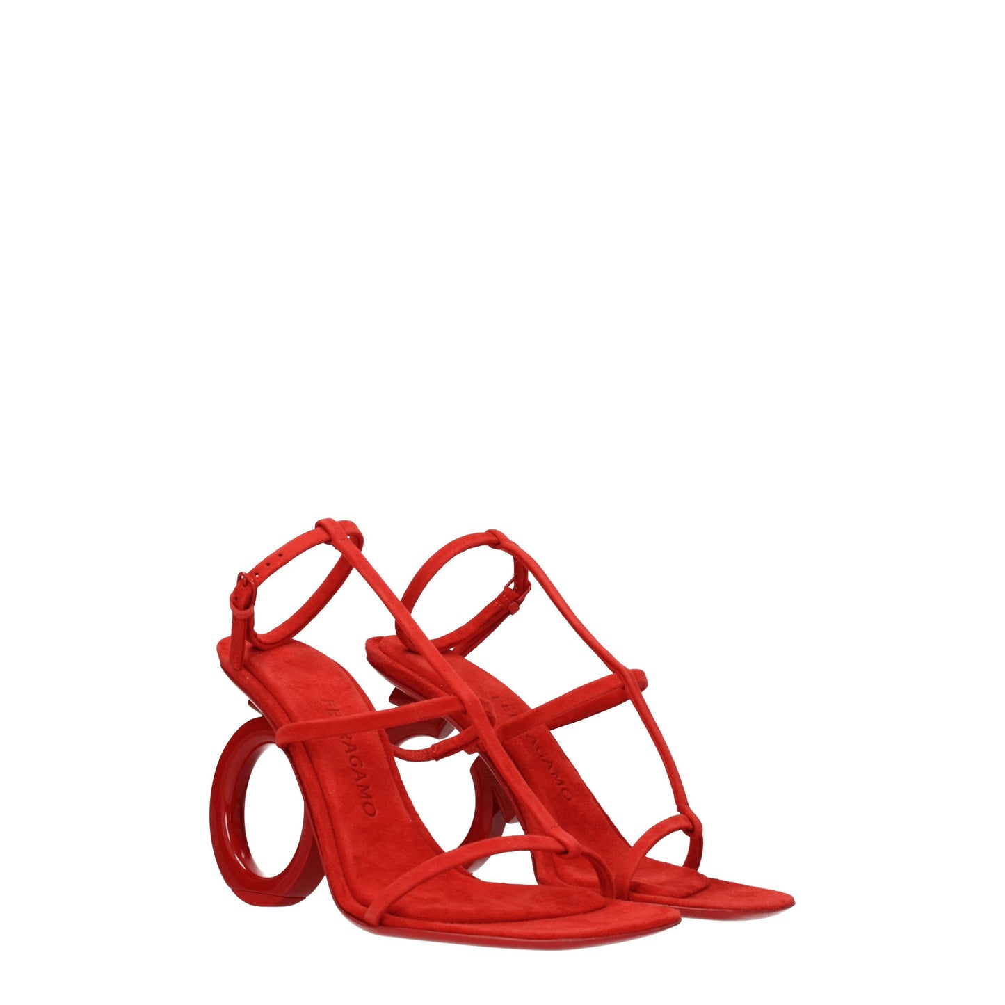 Salvatore Ferragamo Women's Sandals in Suede Red/Flame