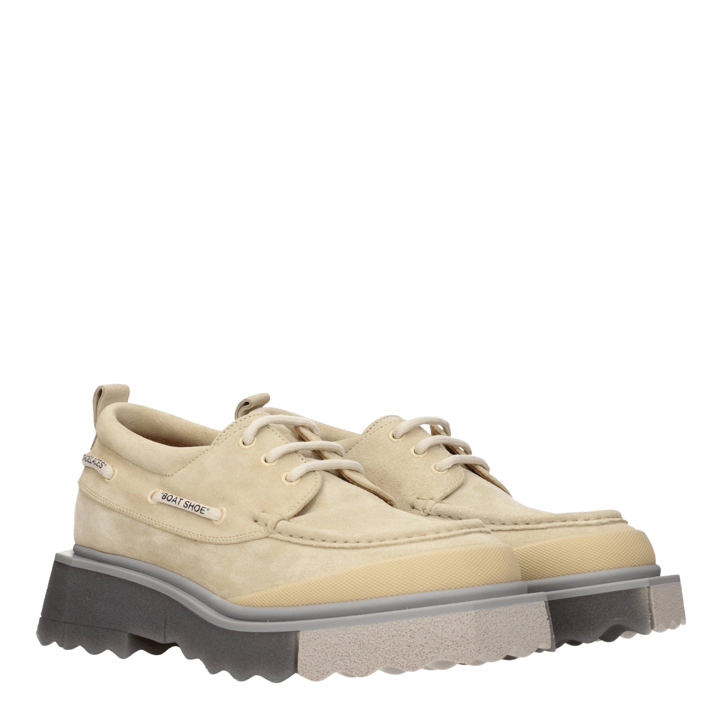 Off-White Men's Lace ups in Suede Beige