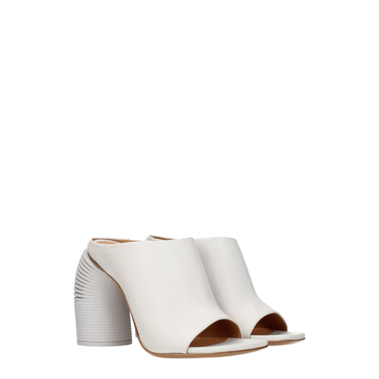 Off-White Women's Sandals in Leather White/Off White