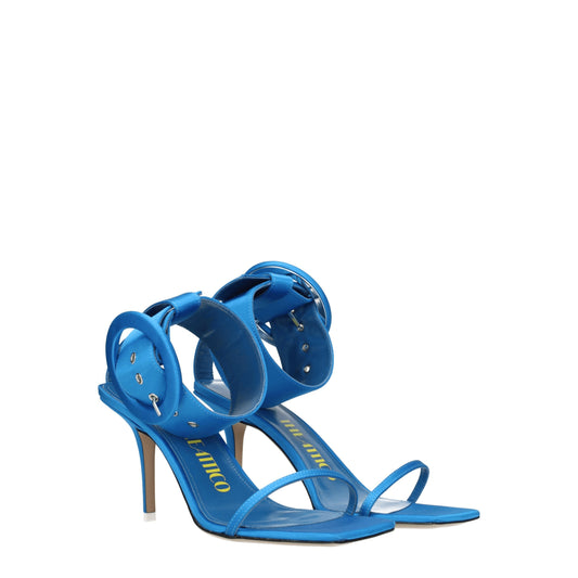 The Attico Women's Sandals in Satin Heavenly/Turquoise