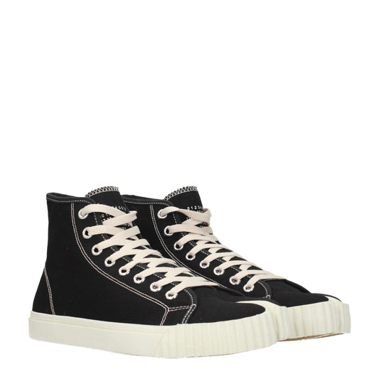 Maison Margiela Men's Sneakers in Fabric  Black/White