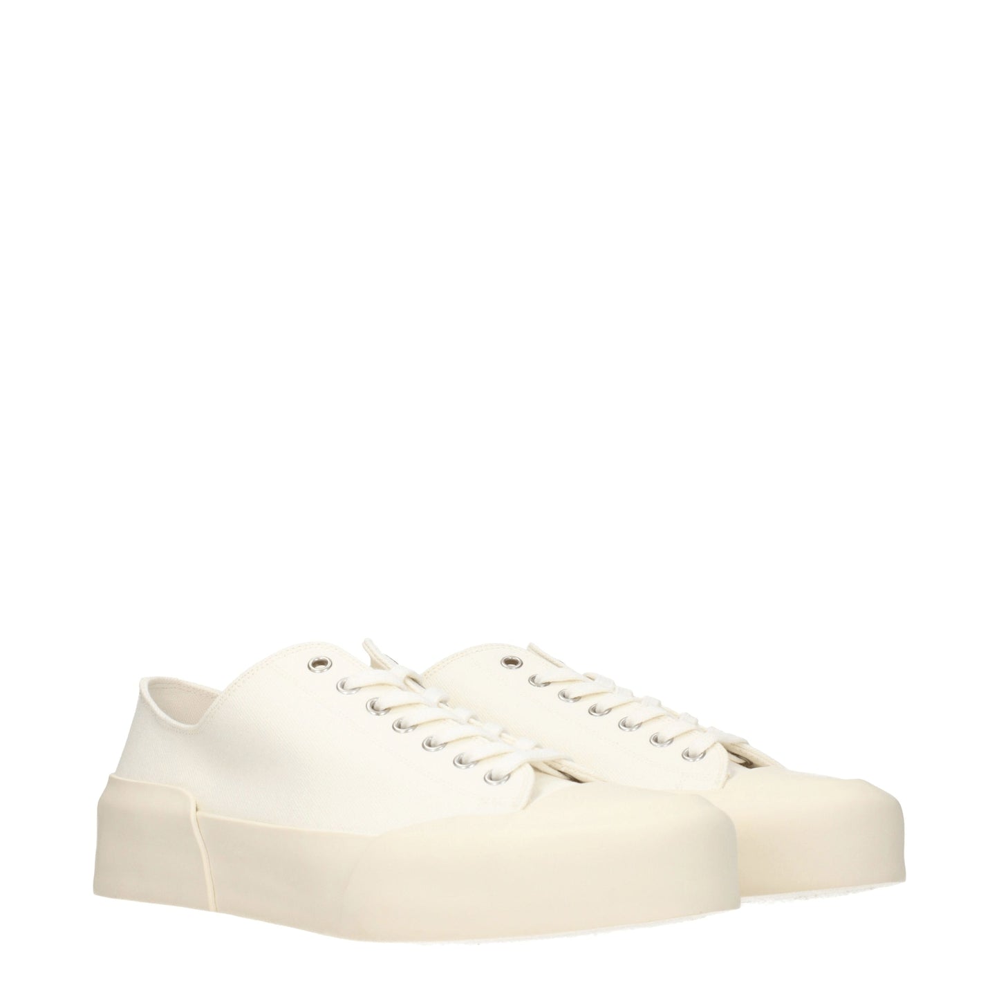 Jil Sander Men's Sneakers in Fabric  Beige/Ivory