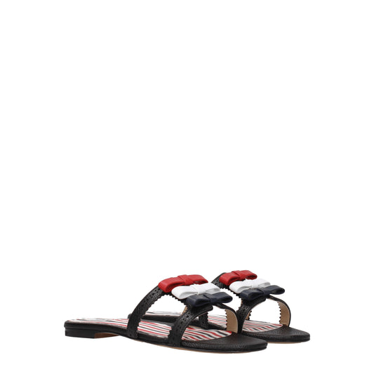 Thom Browne Women's Sandals & Slippers in Leather Black