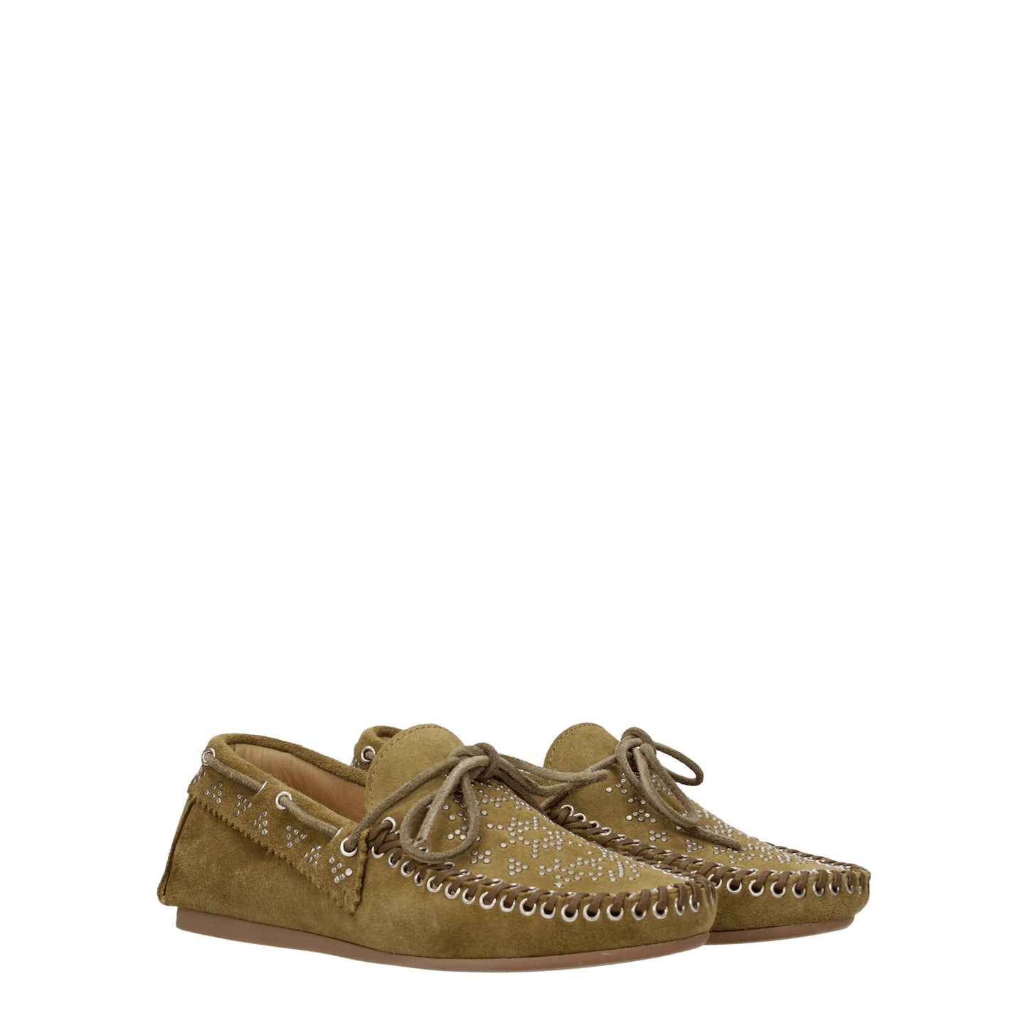 Isabel Marant Women's Loafers in Suede Green