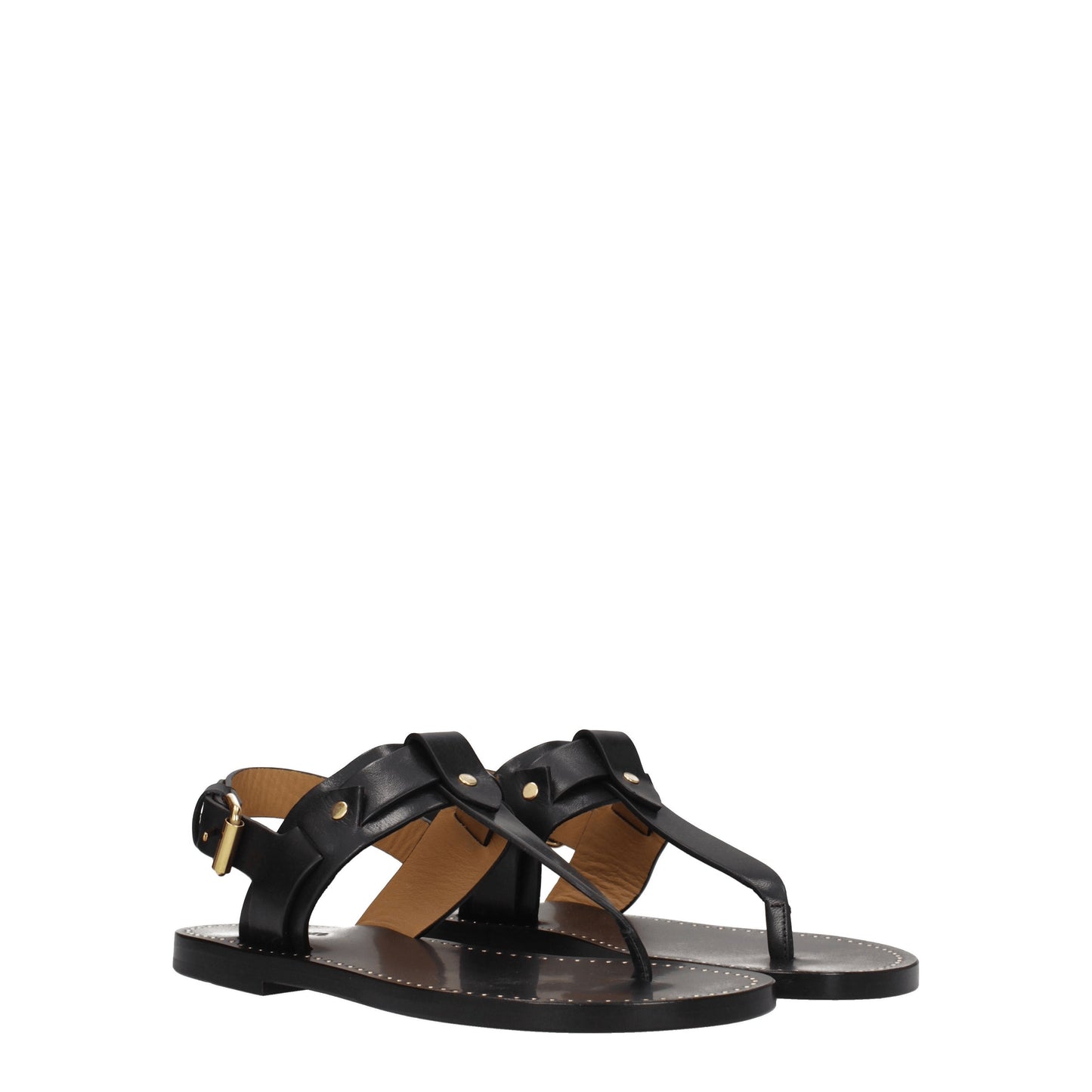 Isabel Marant Women's Flip Flops in Leather Black