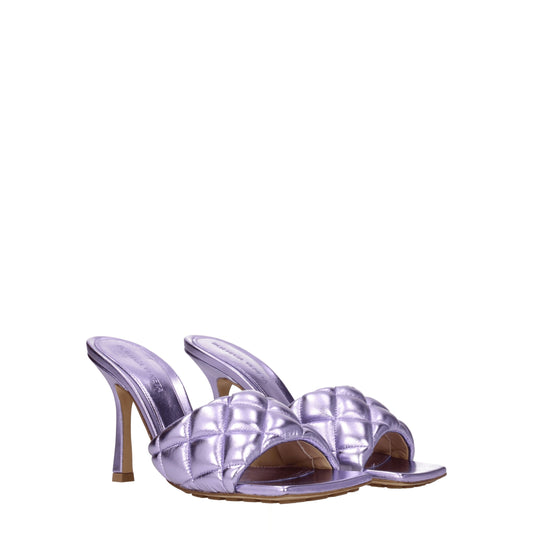 Bottega Veneta Women's Sandals in Leather Violet