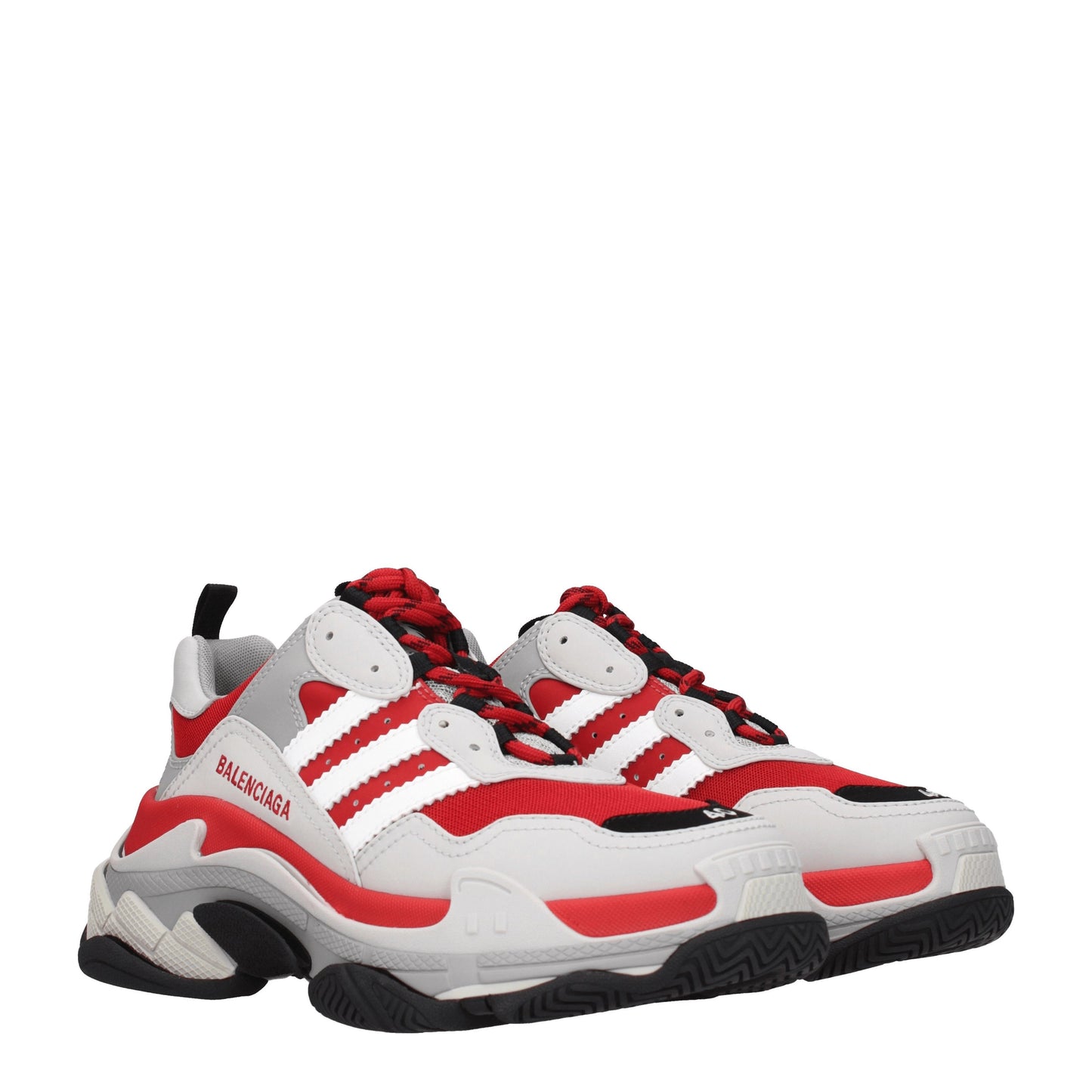 Balenciaga Men's Sneakers in Fabric  Gray/Red