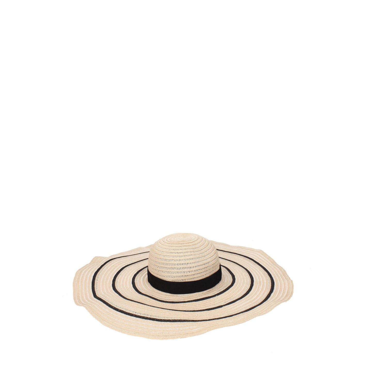 Borsalino Hats Women Hemp Beige/Black