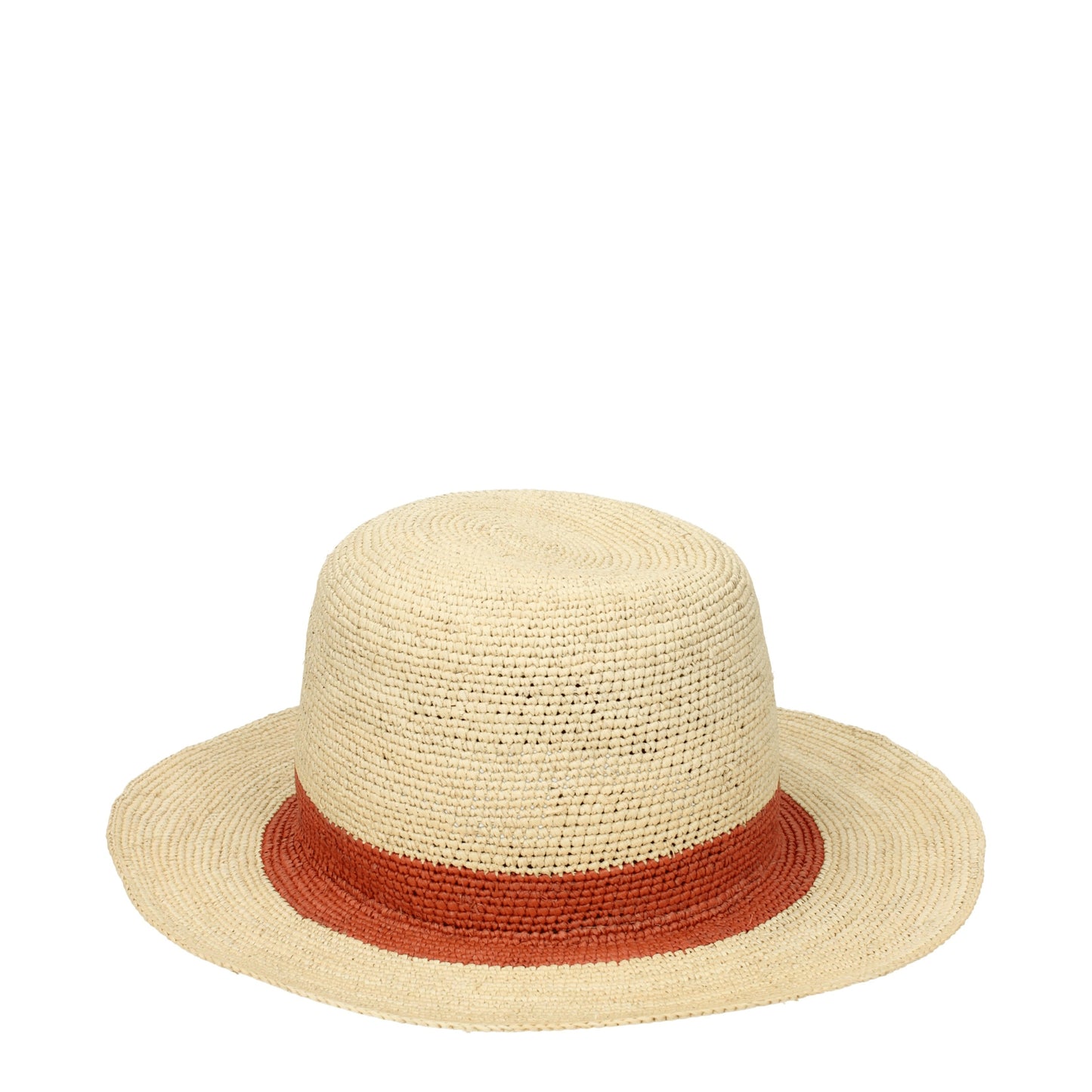 Borsalino Hats Women Straw Beige/Dark Orange