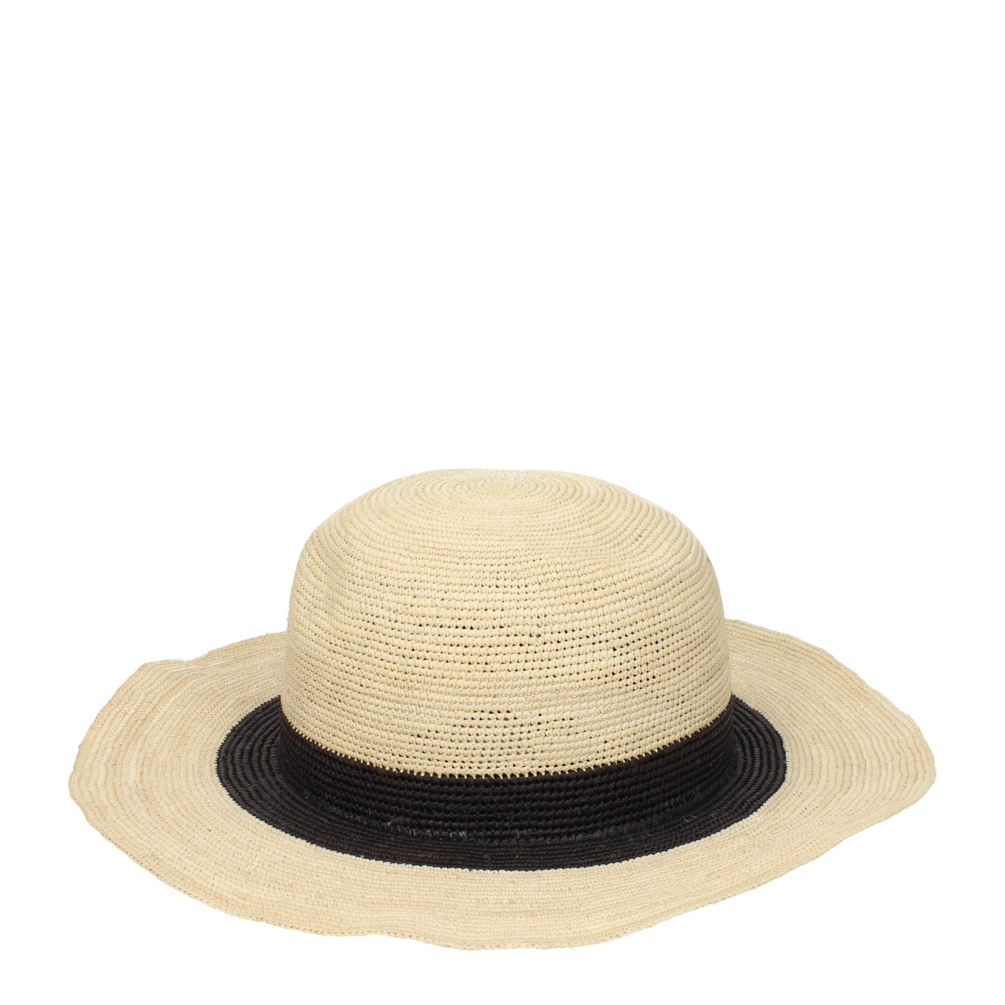 Borsalino Hats Women Straw Beige/Black