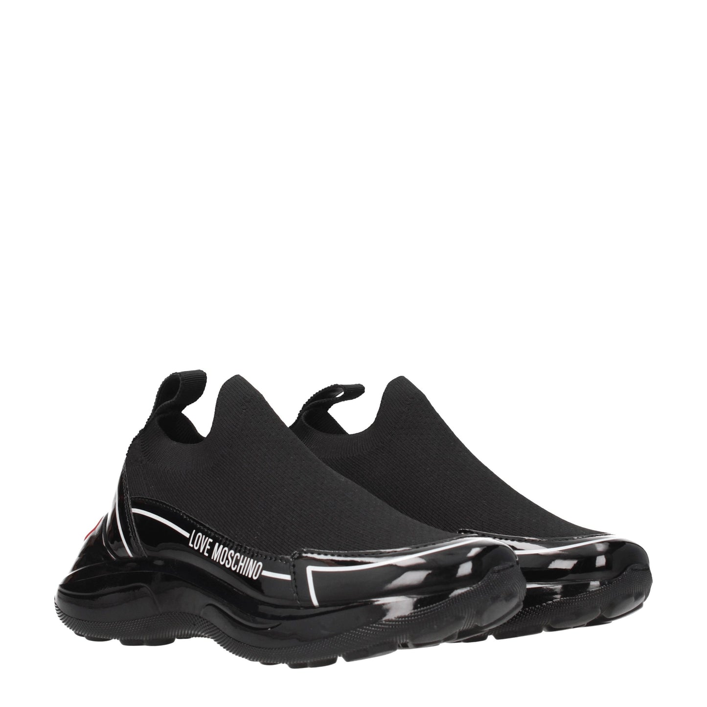 Love Moschino Women's Sneakers in Fabric  Black