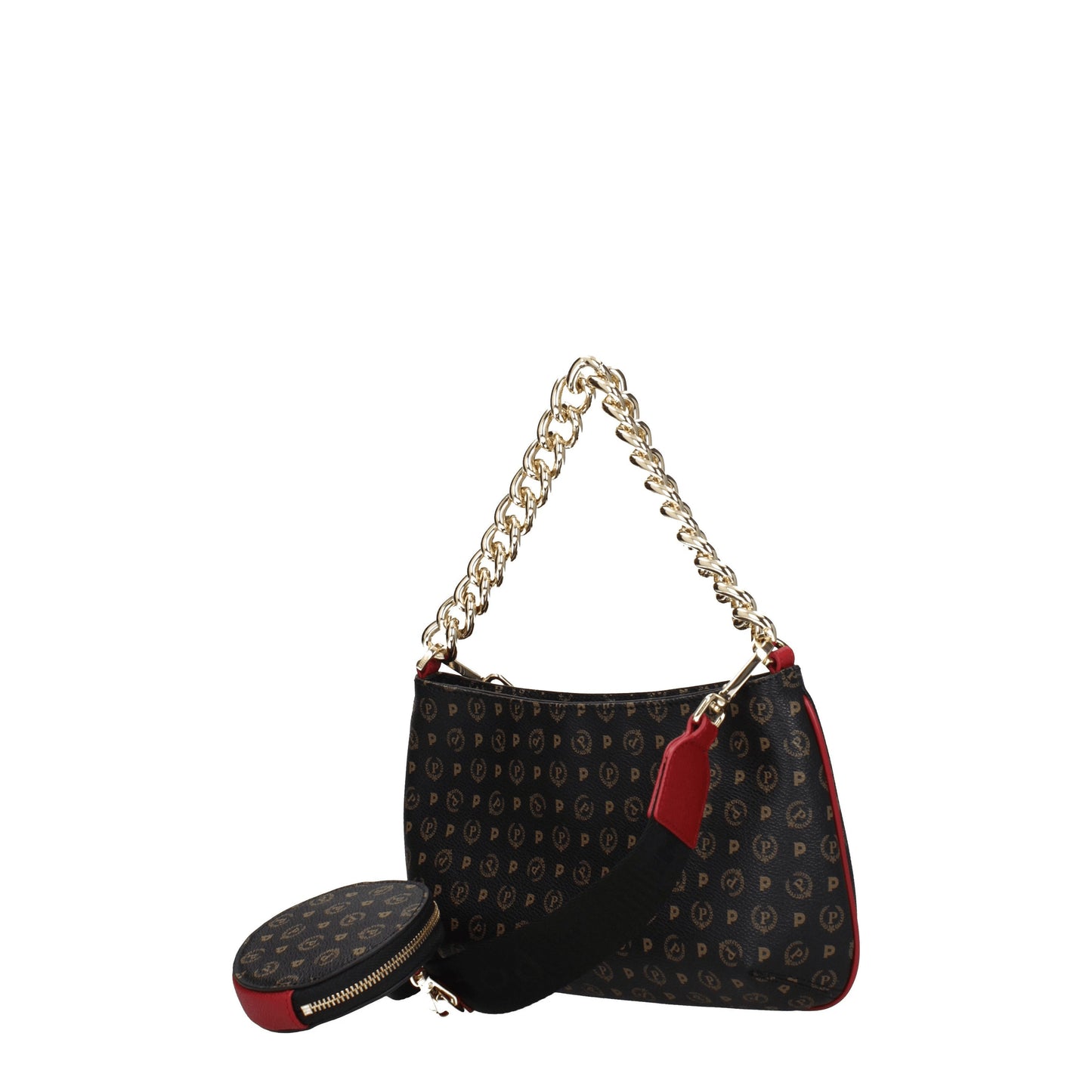 Pollini Handbags Women PVC Black/Red