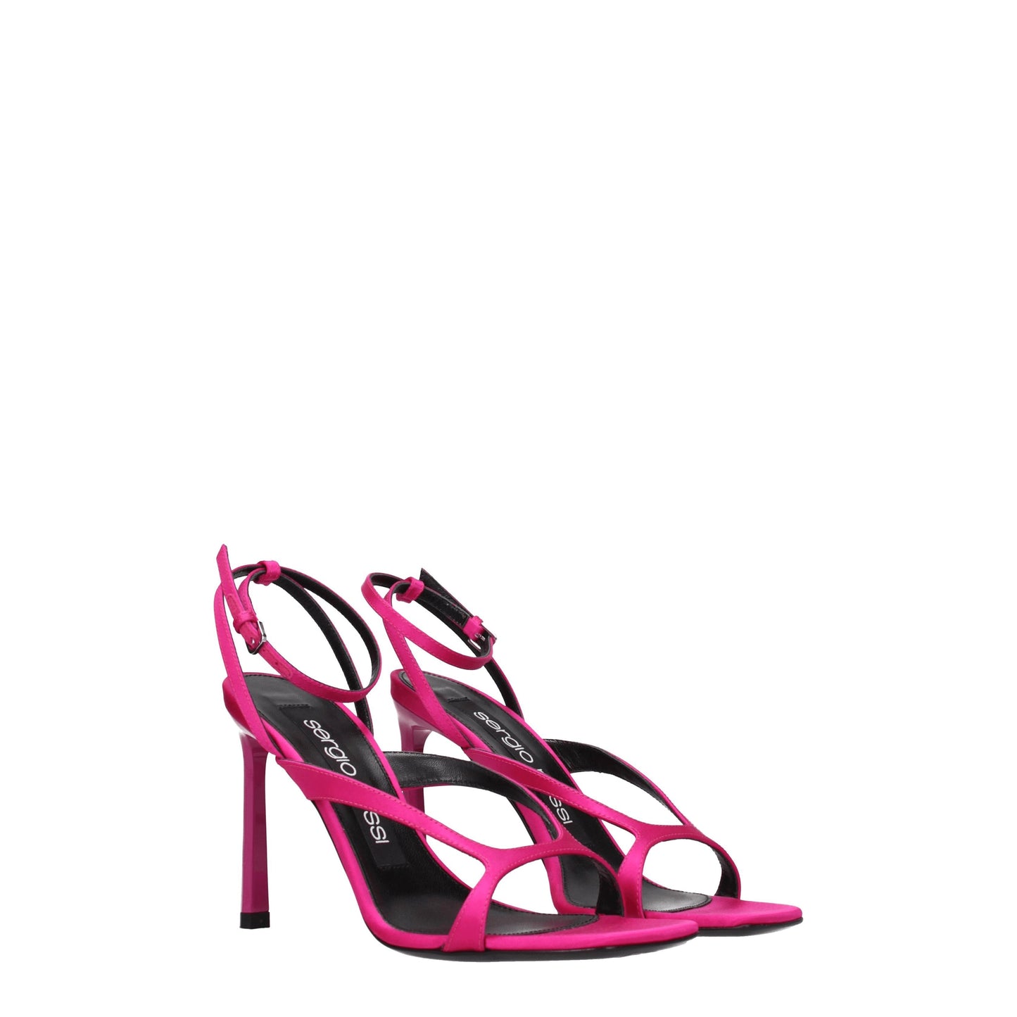 Sergio Rossi Women's Sandals in Satin Fuchsia/Magenta