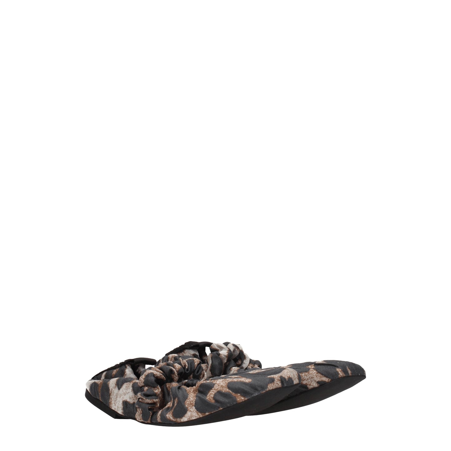 Ganni Women's Ballet Flats in Fabric  Beige/Leopard