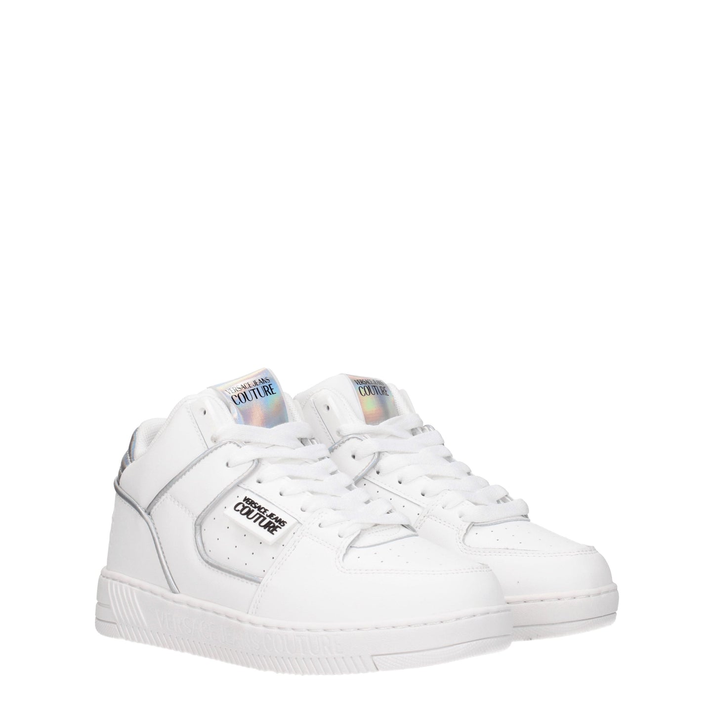 Versace Jeans Women's Sneakers in Leather White/Silver