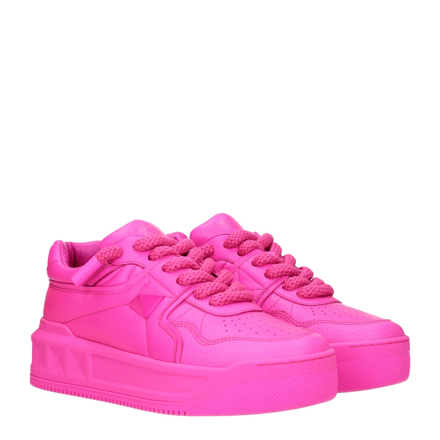 Valentino Garavani Men's Sneakers in Leather Fuchsia